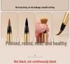 Sandalwood Calligraphy Brush Pen with Replaceable Ink and Nylon Soft Tip for Small Regular Script, Engraving Capable