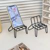 Small Chair Design Iron Mobile Phone Holder Racks Stand Simple Student Creative Desktop Ornaments Home Accessories