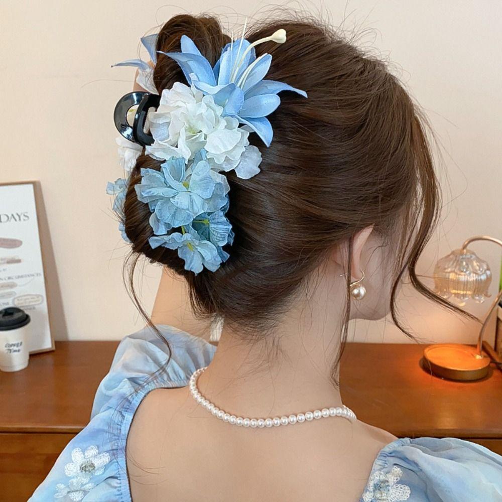 Sweet Simulation Flower Hair Claw Seaside Vacation Headwear Bohemia Barrettes  Party