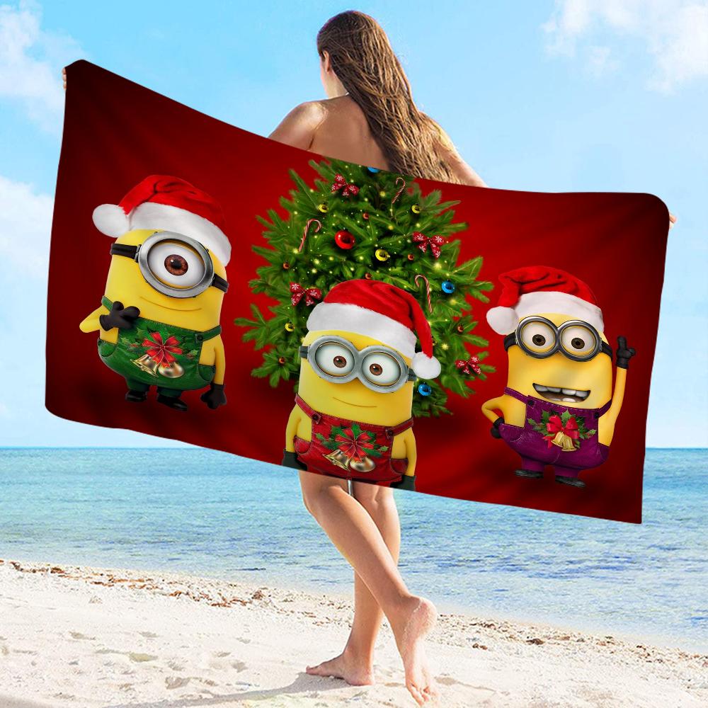 Cute Banana Cartoon-M-Miniones Towel Microfiber Beach Towel Absorbent Quick Dry Soft Yoga Swimming Mountain Climbing Towel