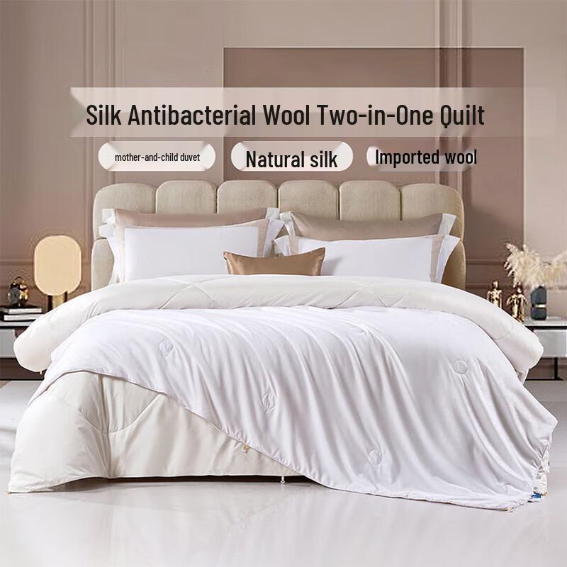 

Fuanna 100% New Zealand Wool & Tussah Silk All-Season Two-in-One Duvet