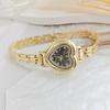 Dames Hartvormige Strass Horlogeband Armband Polshorloge