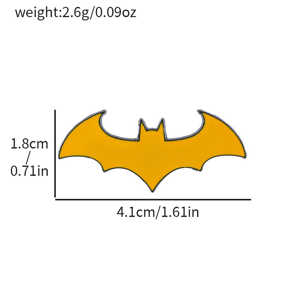 European and American Superheroes Movie Characters Metal Badges Batman Bat Logo Alloy Brooch Accessory Pin