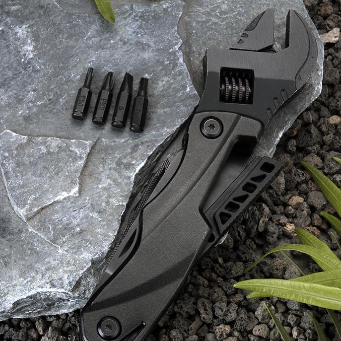 Outdoor Camping Multifunctional Wrench Pliers, Multi-purpose Adjustable Wrench, Folding Knife Saw, EDC Wrench Combination Tool, 12 In 1