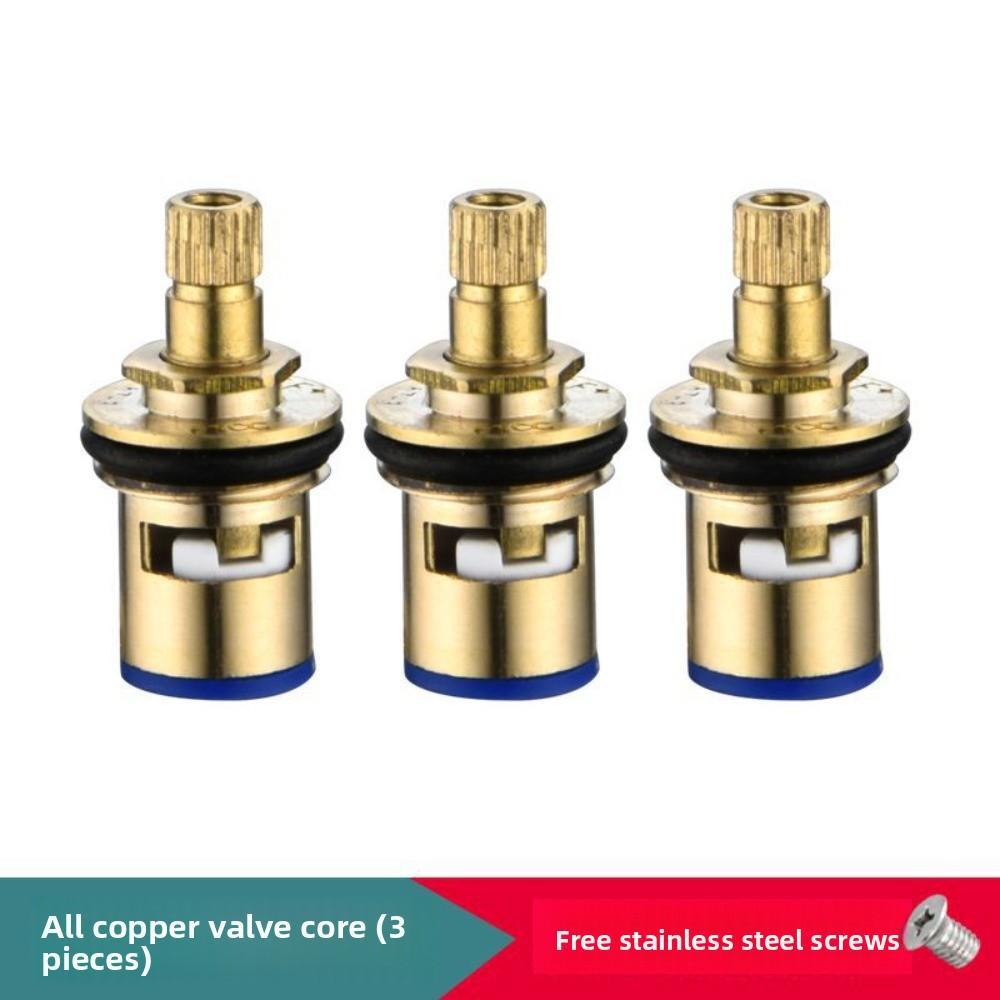 1/2 "Replacement Brass Ceramic Disc Tap Valve Quarter Turn Cartridges Gland Insert 20 Teeth Bathroom Faucet Accessories