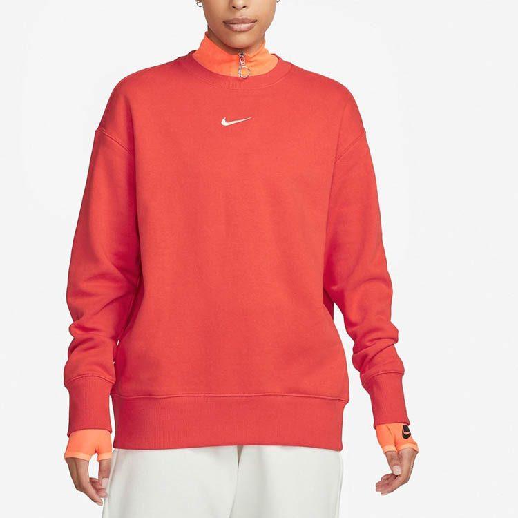 Nike Sweatshirts Women's Red Crew Neck Moderate Regular DQ5734-633