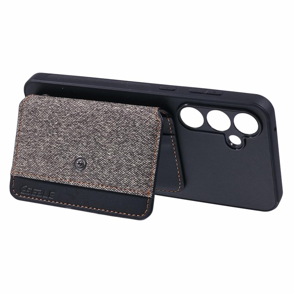 For Samsung Galaxy A35 5G Phone Case Adhesive Card Bag Color Matching with Kickstand
