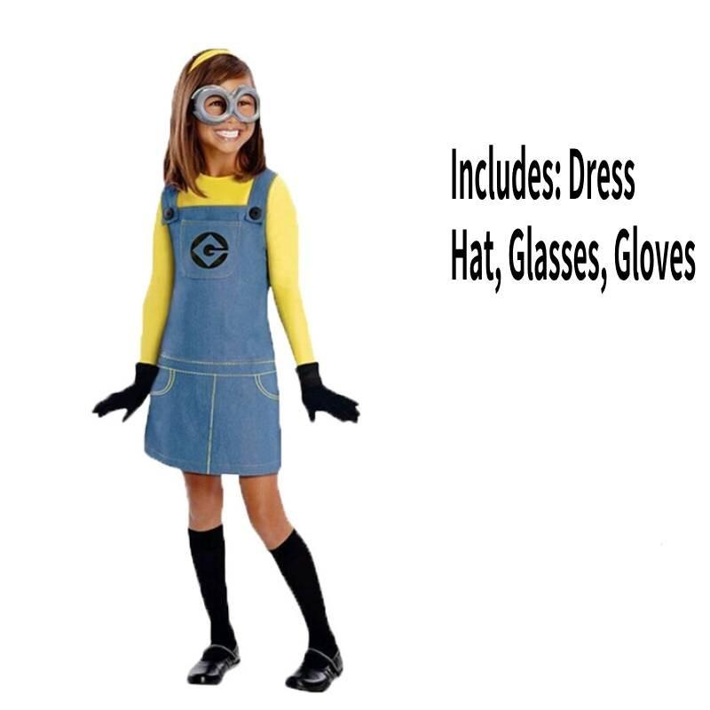 Despicable Me Minions Gru Cosplay Costume Family Matching Sewn Craftsmanship For Role Play Collectors Girl,M