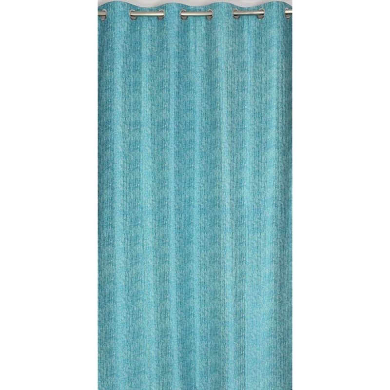 Vysoce kvalitní polyesterový texturovaný design Aqua Blue Barva s očkem Okenní závěsy Dlouhá sada 2 kusů