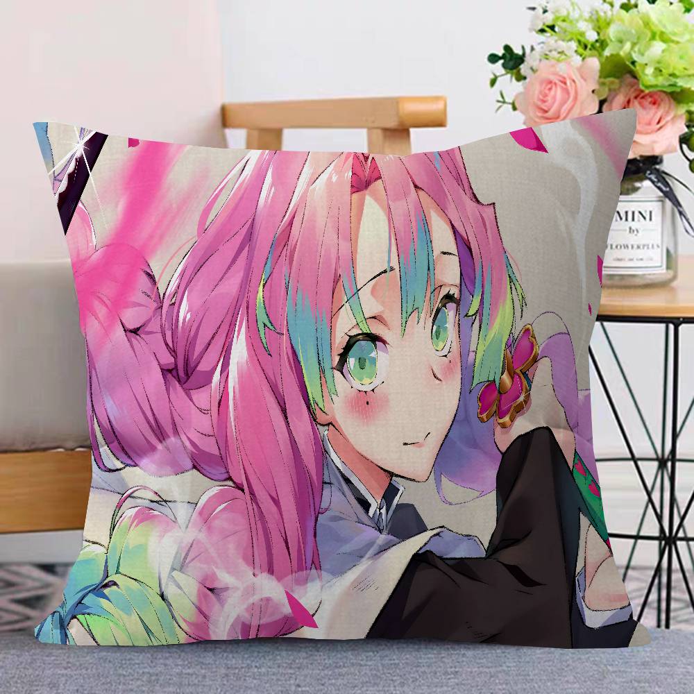 Demon Slayer Kimetsu Kanroji Mitsuri Maple Design Cushion Cover Happy Autumn Harvest decor Holiday Decorati Pillow Cover