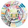 51 Waterproof Music Cartoon Stickers: Creative Graffiti Decals for Notebooks and Planners