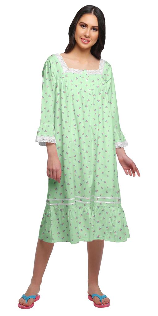 Moomaya Ausgestellte Nachtwäsche aus Baumwolle in A-Linie für Damen