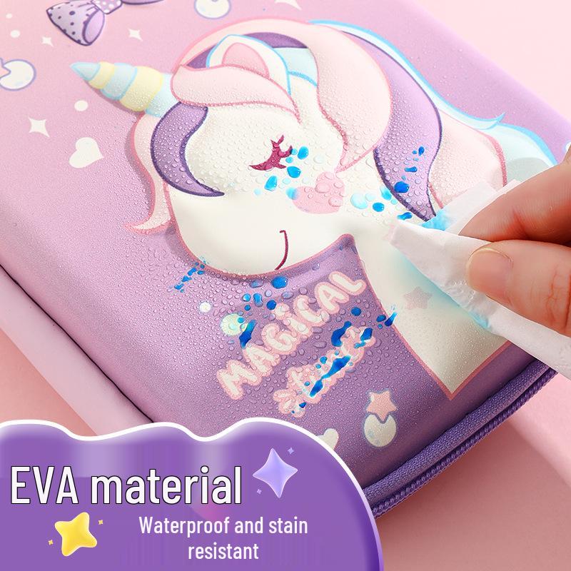 3D Stereo Unicorn Pencil Case - Multi-functional, Large Capacity Stationery Box for Primary School Students