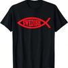 Swedish Fish Darwin Evolution Atheisten Ungläubige Geschenk T-Shirt