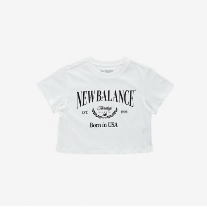 New Balance Kids Girls  Cropped Short Sleeve Tee B1 Nk9ef2801g 19 26 39