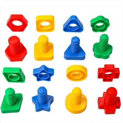 Screw Building Blocks Match Puzzle Toy for Children Infant Montessori Shape Color Recognize Educational Toys Kids Gifts TMZ