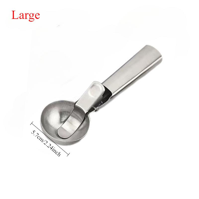 Stainless Steel Ice Cream Scoop Multifunctional Dual-Purpose Fruit Scoops Ice Cream Scoop Cookie Dough Spoon Potato Digging Ball