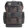 Coach Sprint 29 Monogram Patchwork Leather And Fabric Backpack Large Men Backpack Gray Copper CCG03-QBGRM