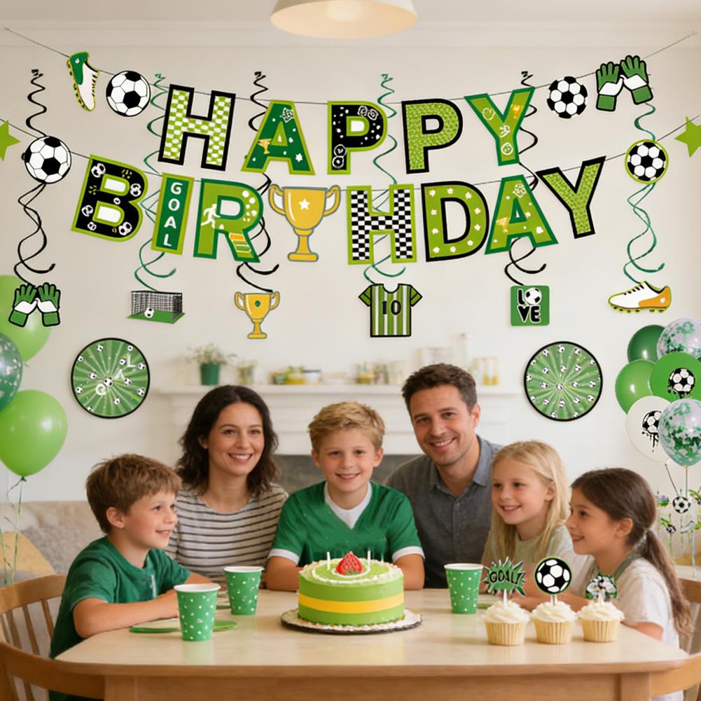 Soccer Sports Party Banners Theme Party Hanging Decorations Paper Garland For Teens Birthday Football Party Home Classroom Decor