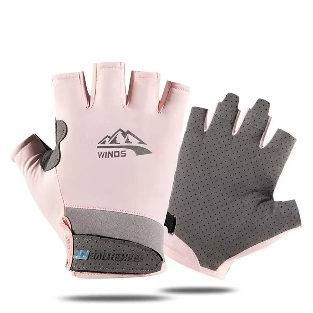 1 Pair Breathable Fitness Gloves Anti-lost Half-finger Mittens Cycling Gloves  Outdoor