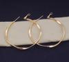 22K Gold Plated Large Hoop Earrings, Thin Lightweight Hoops, Perfect for Sensitive Ears, Circle Earrings, Twisted Earring, Gold Earrings