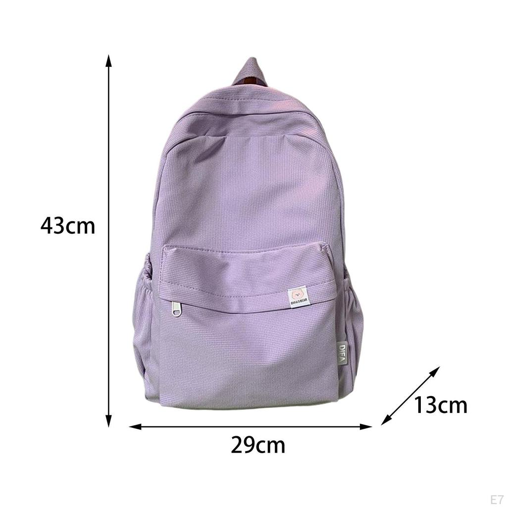 Solid Color Backpack Cute Aesthetic Laptop for Short Trips Camping