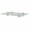 Wall Shelves - EXCLUSIVE HOUSE - 2 Pcs 50x20 Cm - 8 Mm Tempered Glass - Load 10 Kg - Zinc Brackets