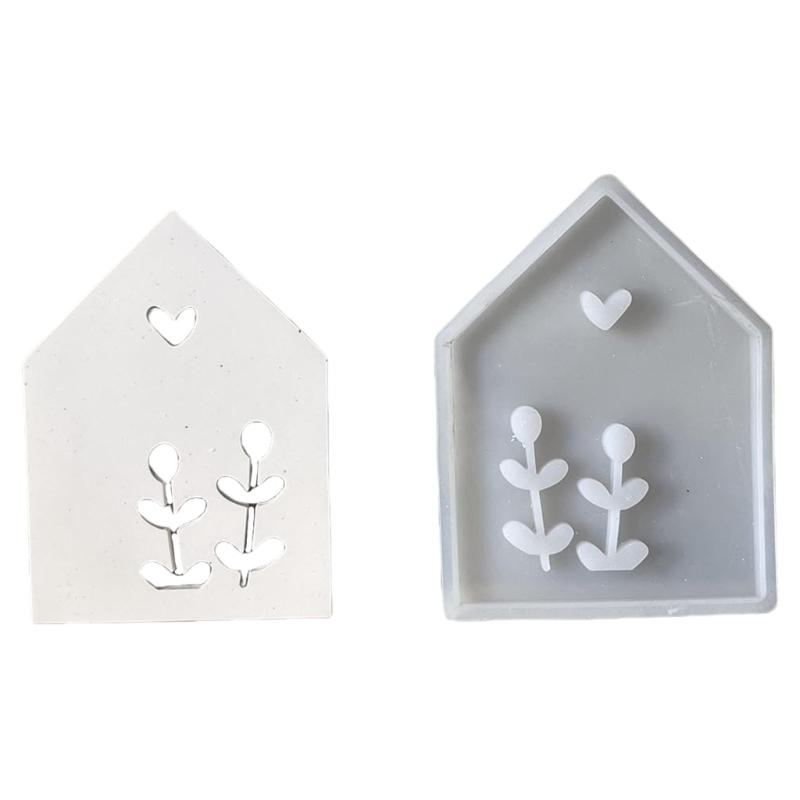 

Милые силиконовые формы Cute Hollows House для смолы для любителей выпечки и DIY для тортов, шоколада и желе