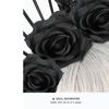 Black Rose Skull Rose Veil Headband Party Attire Gothic Flower Hair Hoops  Halloween