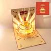 3D Musical Light Greeting Card with Envelope Gift Card Creative Happy Birthday Card