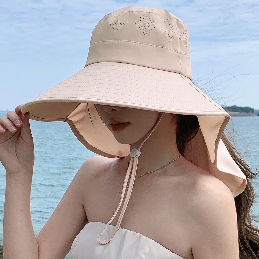 Wide Brim Shawl Fisherman Hat Anti UV Bucket Hat Fashion Panama Cap  Outdoor Sports