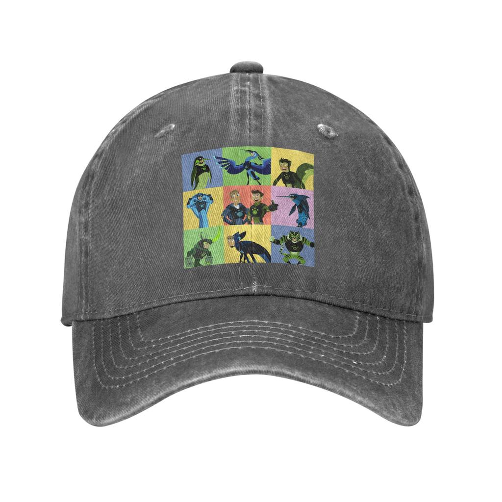 Wild Kratts Creature Powers Denim Fabric Cap Casual Baseball Caps Adjustable Hat Summer Unisex Baseball Hats