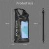 2L New PVC Clip Swimming Waterproof Bag Outdoor Mesh Material Messenger Bag 2-In-1 Beach Cell Phone Bag