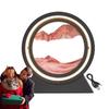 3D Moving Sand Art Table Lamp Round 3D Flowing Sand Painting Table Lamp 180-Degree Rotatable 3 Color Changing Desktop Art Toy