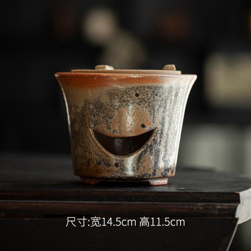 Japanese Wood-fired Porcelain Carbon Stove Kiln Change Ink Rough Pottery Alcohol Stove Outdoor Tea Making Fire Furnace Teaware