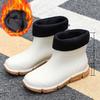 Fashion New Men's Rain Boots Rubber Gumboots Mid-calf Waterproof Working Boots Comfort Non-slip Fashion Men's Rain Boots Rubber Gumboots