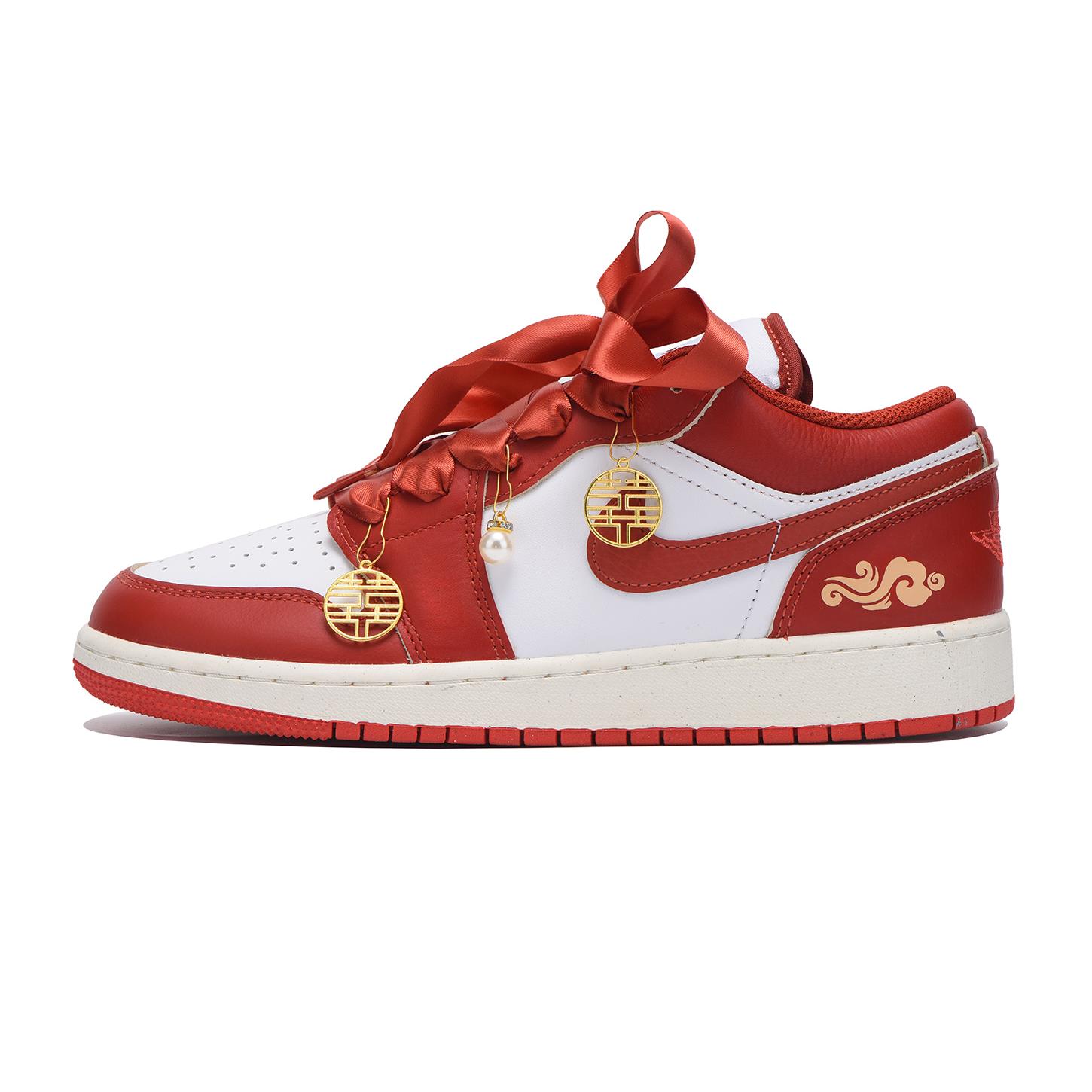 Jordan Air Jordan 1 Винтажные Баскетбольные Кроссовки Женские Низкие True Red FJ3465-160(Команда59-) 35.5