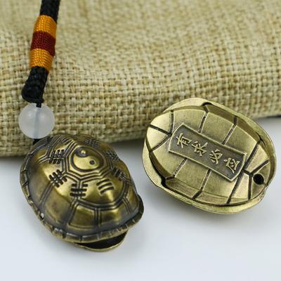 Pendentif Coquille de Tortue Divination de Fortune Accessoires de Jeu Pièces de Cuivre Artisanat Richesse Ornement Décoration Alliage de Zinc Conte Chinois