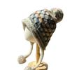 Knitted Hat for Women All Match Warm and Cold Proof Ear Protection Pullover Hat in Autumn and Winter Big Head Circumference Small Face