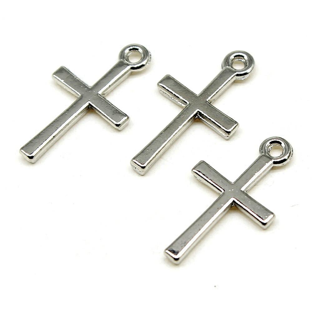 Pingentes de Cruz Clássica em Liga de Metal Multicor Para Joias Cristãs Minimalistas