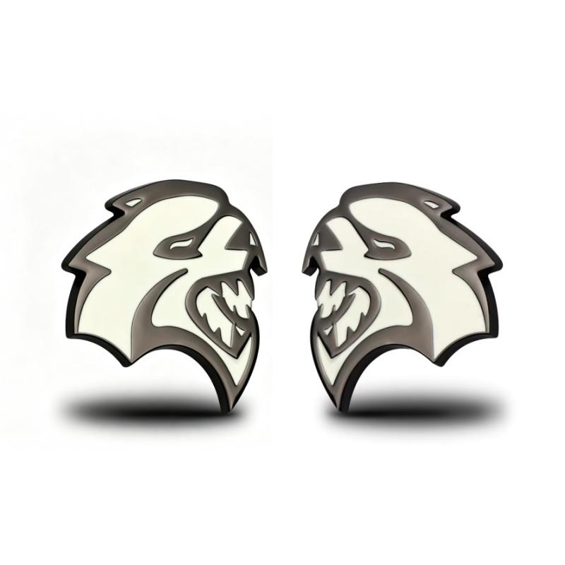 2Pcs 3D Metal Car Styling Body Door Trunk Emblem Badge Sticker Accessories