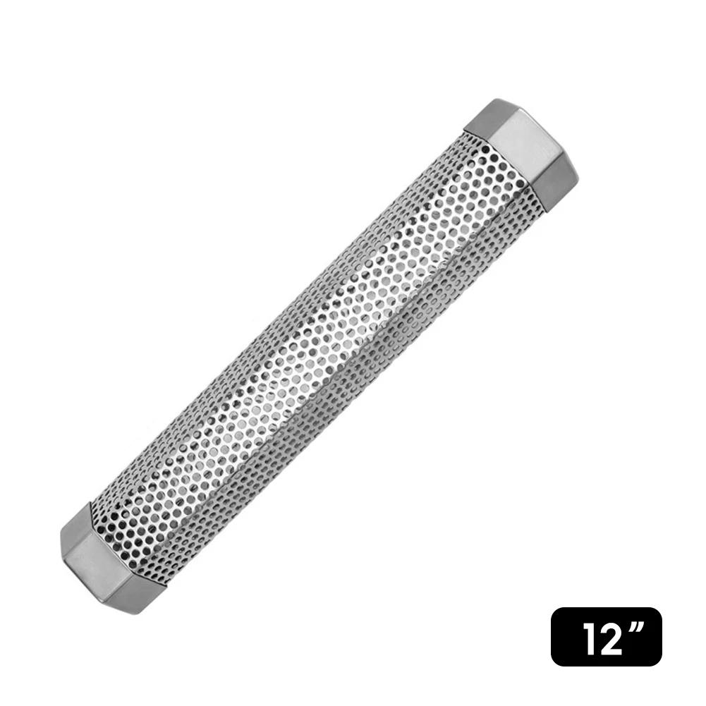 Pellet Smoker Rohr, 12 Zoll Edelstahl Holzpellets Rauchgenerator für Heiß- oder Kaltrauchfunktion Funktioniert mit BBQ Grill Smokern