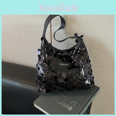 Fashionable Small Square Bag With Bright Sequins And Polyester Lining For Street Style Outfits