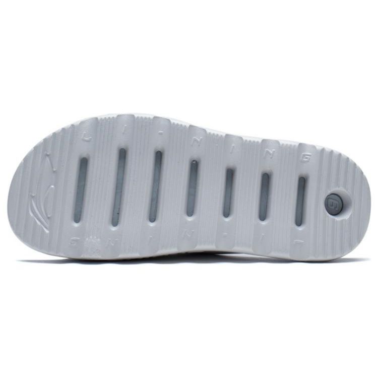 Li-Ning Comfortable Durable Rubber Sole Slide Sandals Men Footwear Gray ABTS003-1