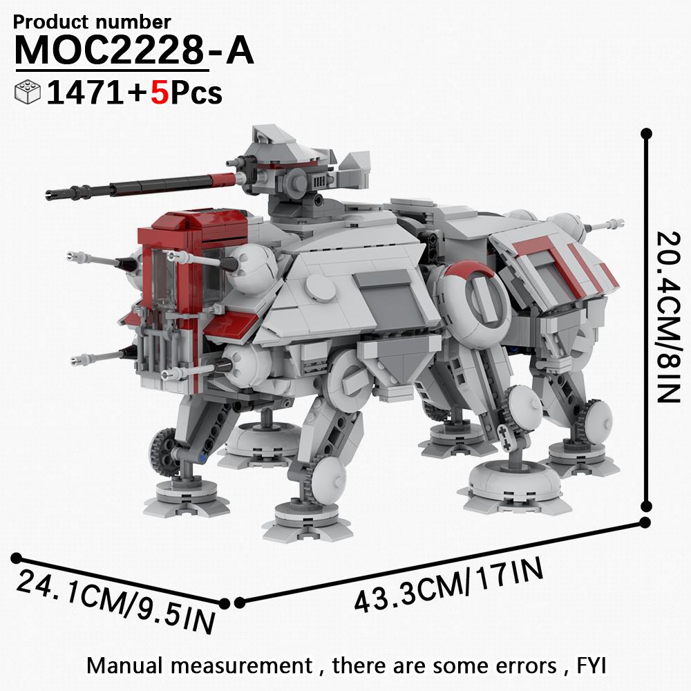 MOOXI Space Wars Walking Machine Model MOC Bricks DIY Diorama Adult Children Toys Building Block Set Montessori Gifts Decoration