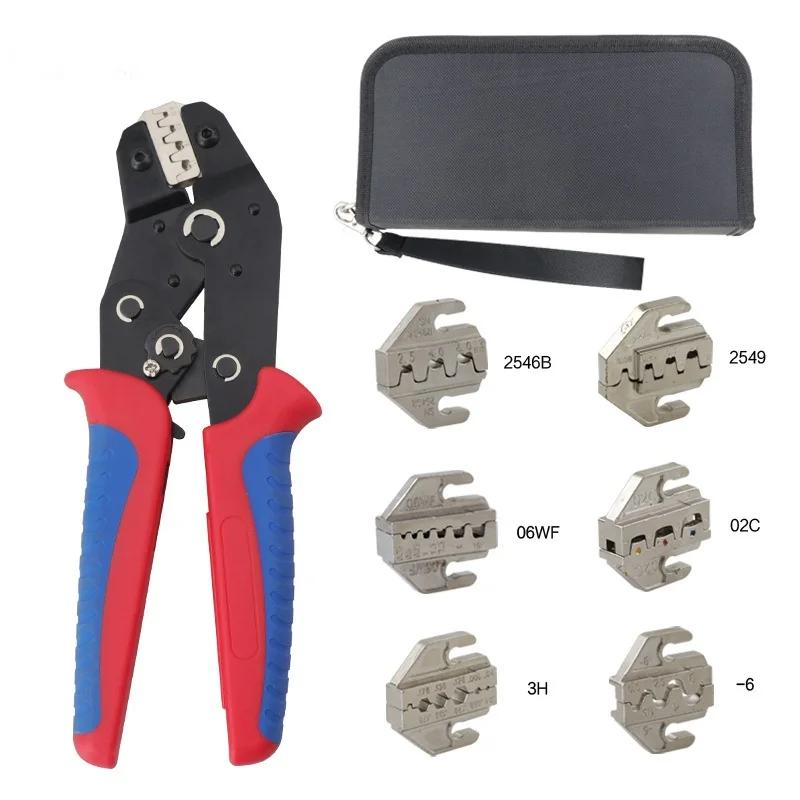Ratcheting Wire Crimper Tool Interchangeable Terminal Connectors Set Electrical Cables | Professional Crimping Pliers Wire Tools