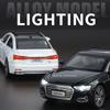 1:32 A6l S400l Legierungsmodell Spielzeug Diecast Auto Vorderradlenkung Türen öffnen Sound Licht Rückzugfahrzeug Heimdekoration Geschenk