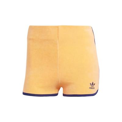 Originals Terry Shorts Striped Print Small Logo Tight Casual Shorts Women Shorts Light-Orange-Yellow JG8060