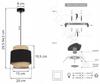 Hanging Lamp, Ceiling Chandelier, Lampshade, Boho Juta