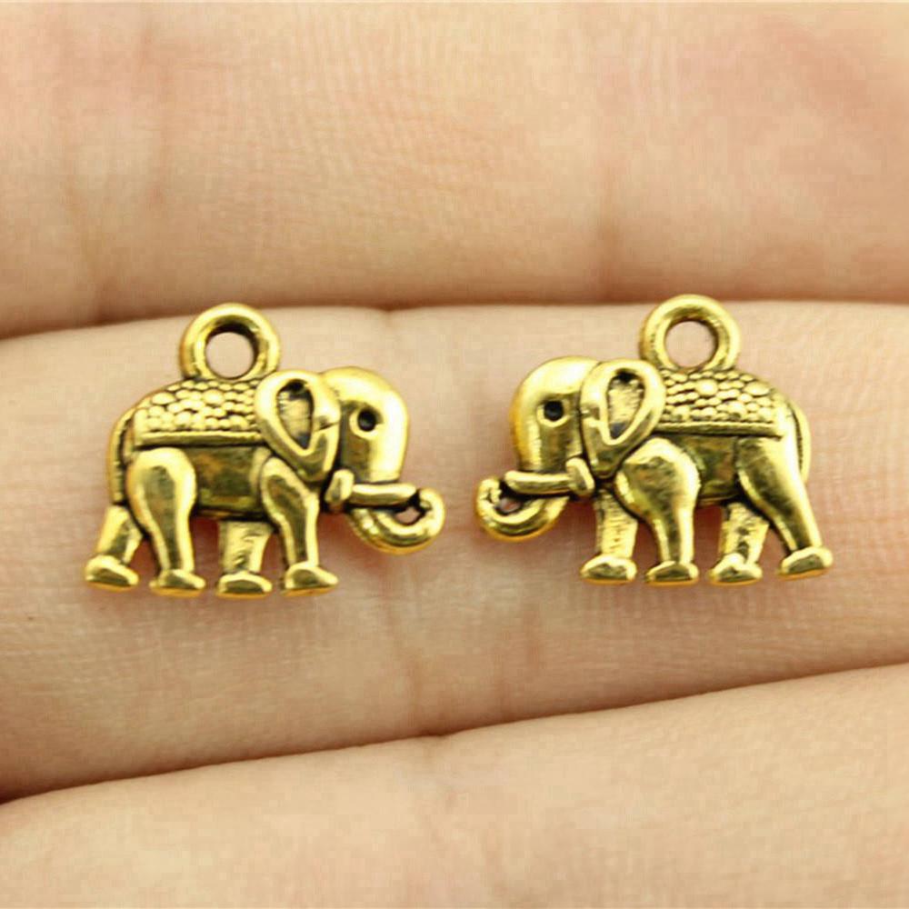 Charms Small Elephant Pendants Kids' Jewelry Materials QC115